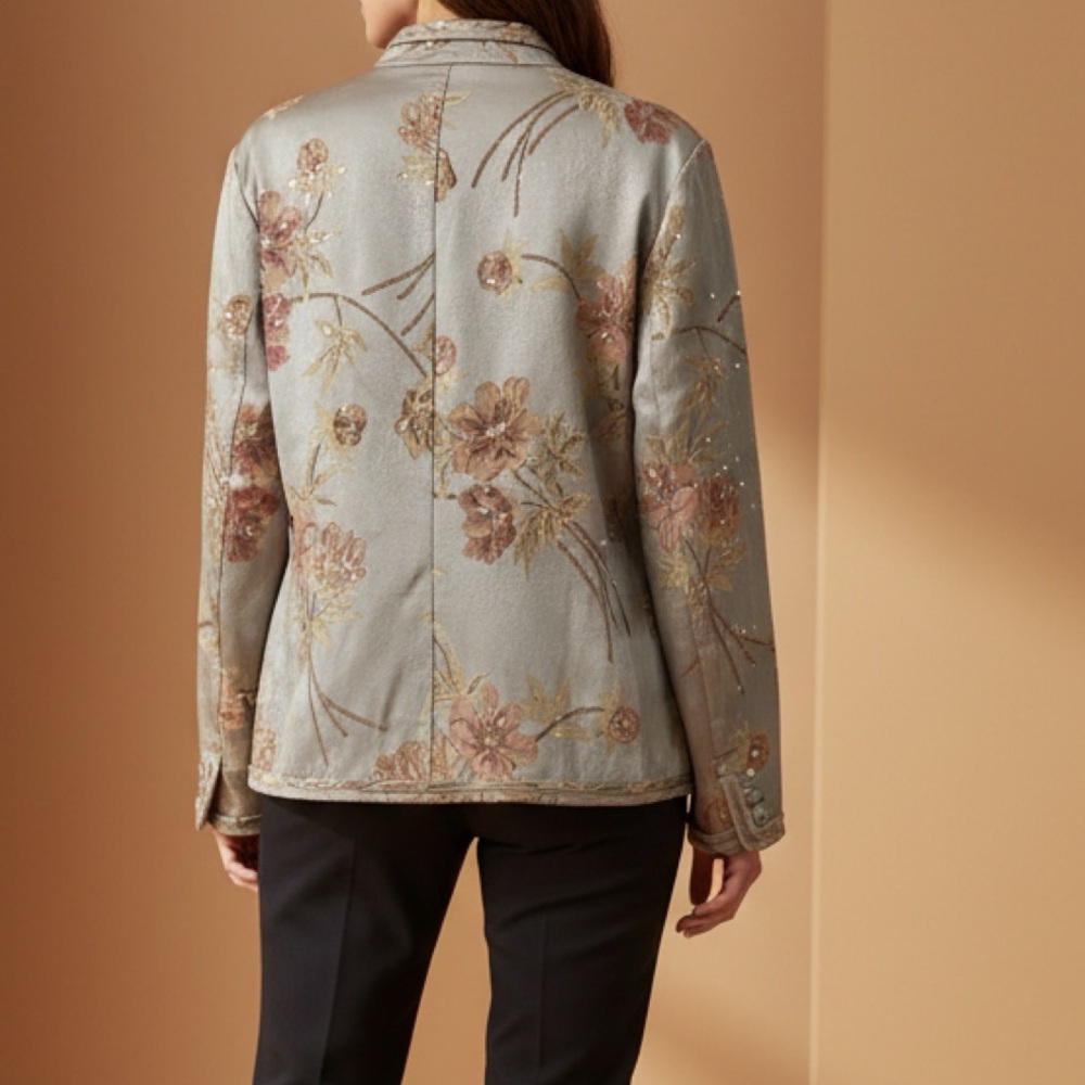 NWT lovely Floral Embroidered Women's blazer Jacket size 20W - Picture 4 of 6